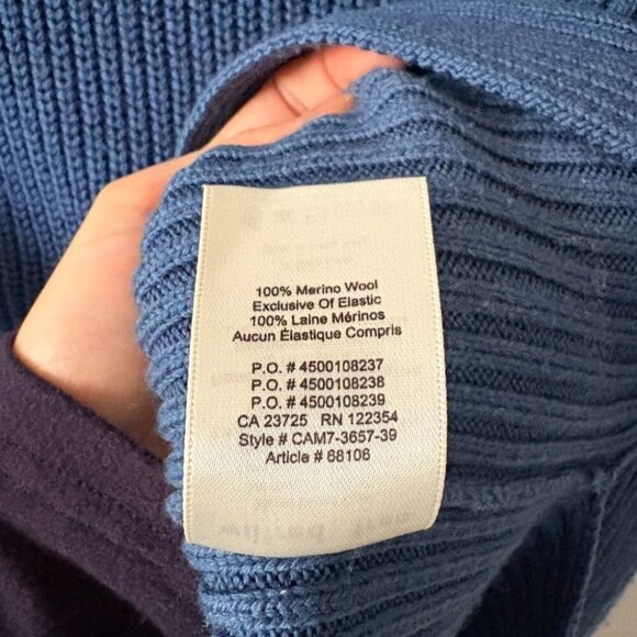 Aritzia Wilfred Free Asianna 100% Merino Wool Sweater Blue Size Small - Picture 7 of 8